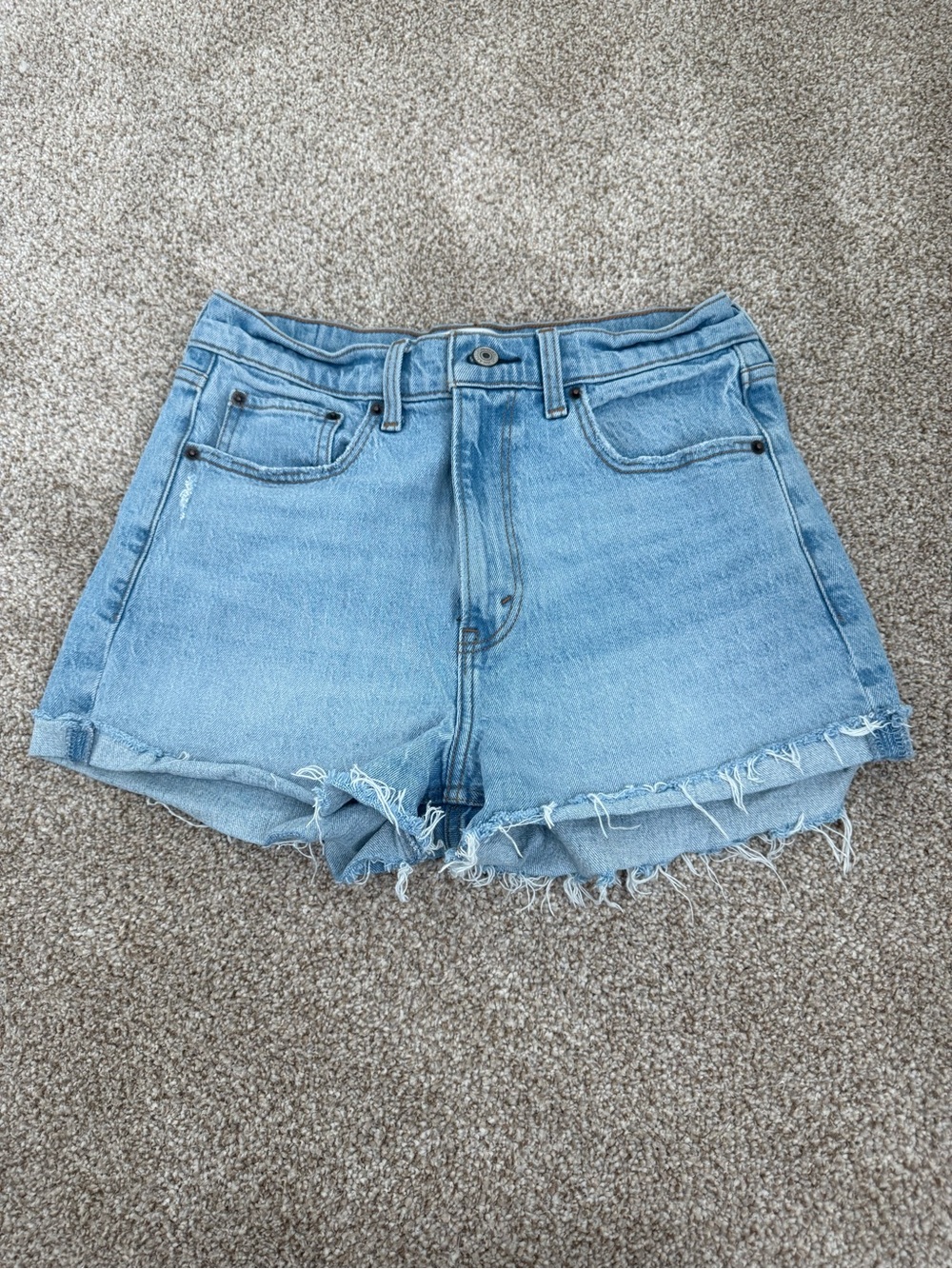 Abercrombie & Fitch The Mom Short High Rise Denim Shorts Size 28/6